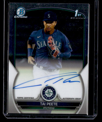 2023 Bowman Chrome #CDA-TP Tai Peete 1st Bowman Auto