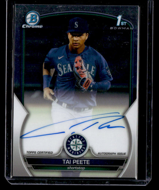 2023 Bowman Chrome #CDA-TP Tai Peete 1st Bowman Auto