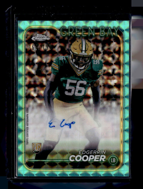 2024 Topps Chrome #RA-ECO Edgerrin Cooper Rookie Auto Aqua Geometric #/199