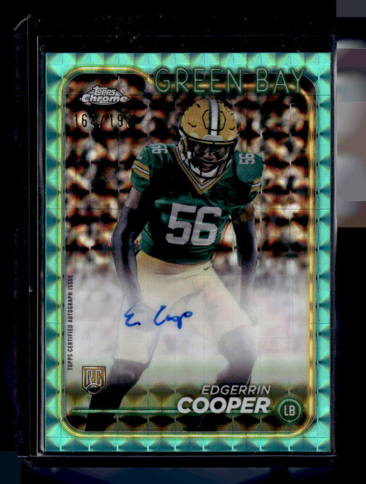 2024 Topps Chrome #RA-ECO Edgerrin Cooper Rookie Auto Aqua Geometric #/199