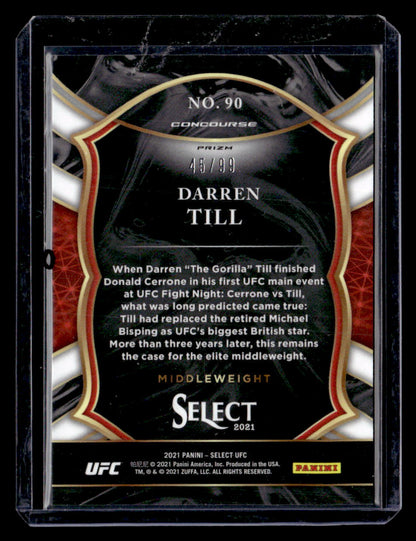 2021 Panini Select #90 Darren Till Concourse Level Red #/99