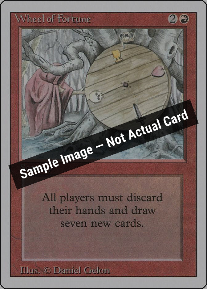 Magic,Revised Edition,Wheel of Fortune,Normal,Moderately Played — Sample Image, Not Actual Card