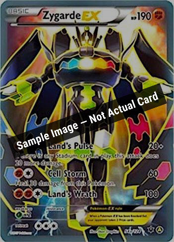 Pokemon,Alternate Art Promos,Zygarde EX - 54a/124 - 054a/124,Holofoil,Lightly Played — Sample Image, Not Actual Card