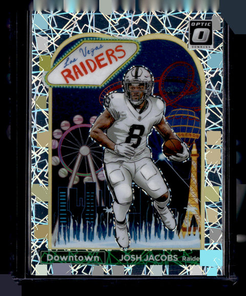 2023 Donruss Optic #D-12 Josh Jacobs Downtown