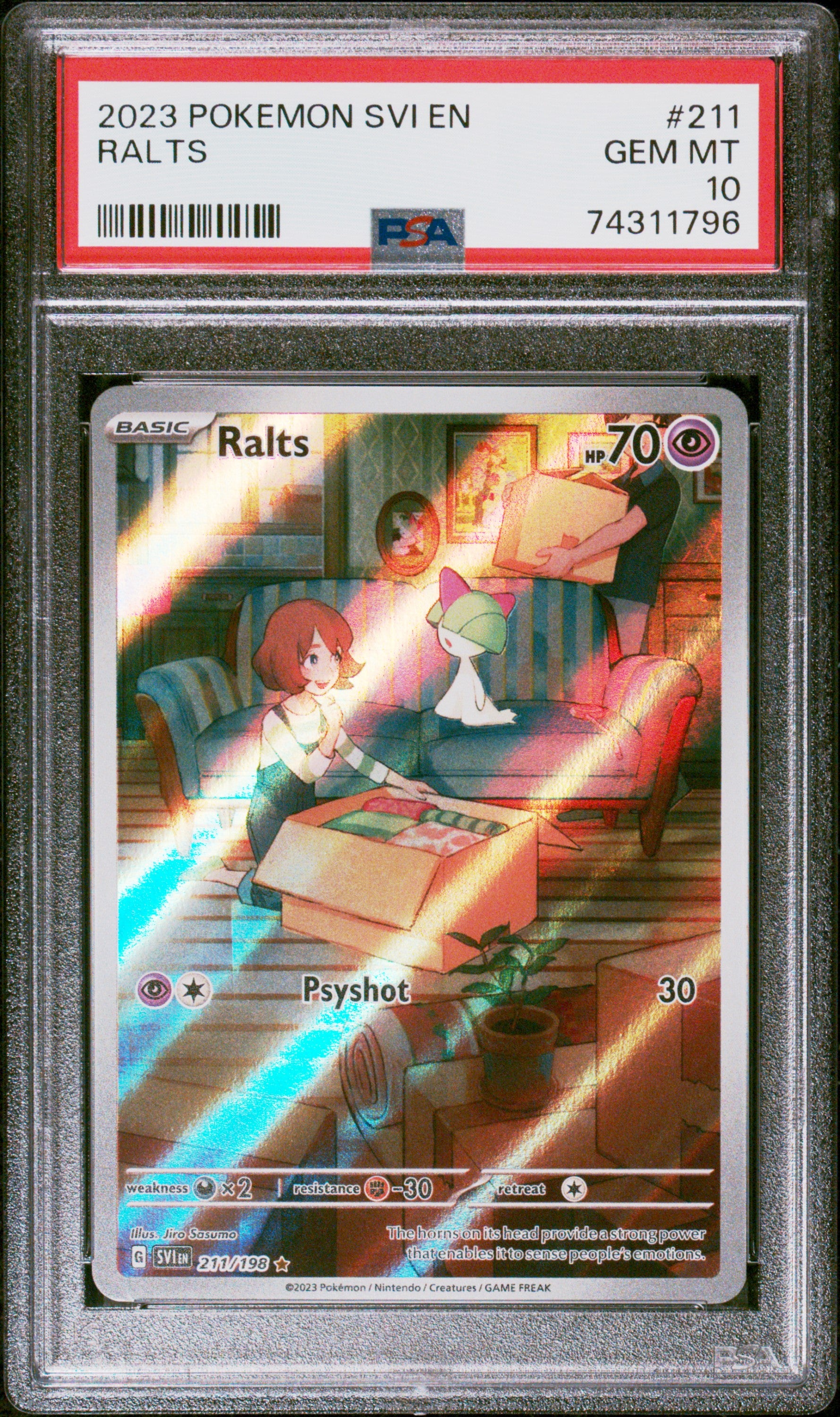 2023 Pokemon Svi En-Scarlet & Violet Ralts #211 PSA 10