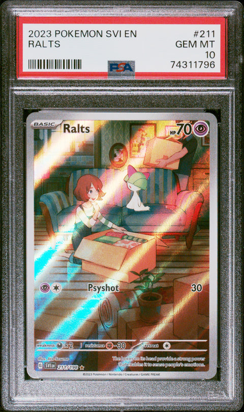 2023 Pokemon Svi En-Scarlet & Violet Ralts #211 PSA 10