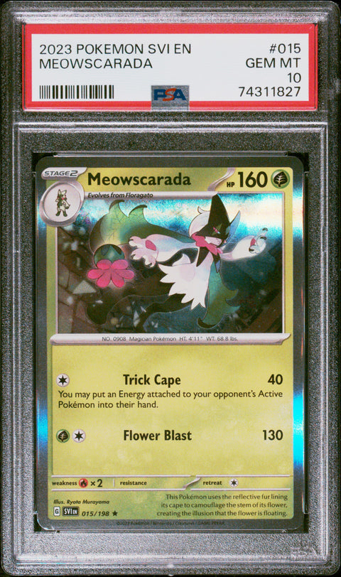2023 Pokemon Svi En-Scarlet & Violet Meowscarada #015 PSA 10