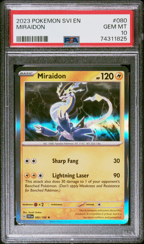 2023 Pokemon Svi En-Scarlet & Violet Miraidon #080 PSA 10