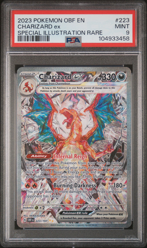 2023 Pokemon Obf En-Obsidian Flames Charizard Ex #223 PSA 9