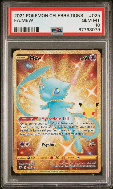 2021 Pokemon Celebrations Fa/Mew #025 PSA 10