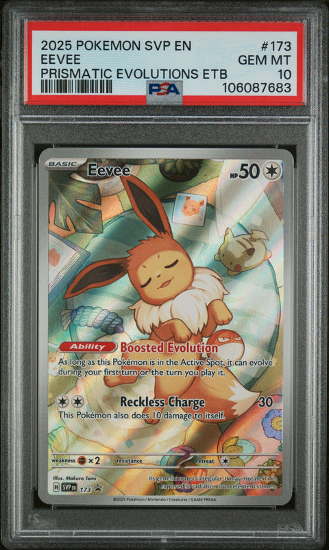 2025 Pokemon Svp En-Sv Black Star Promo Eevee #173 PSA 10
