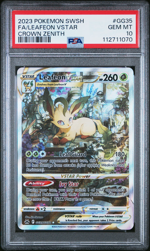 2023 Pokemon Sword And Shield Crown Zenith Fa/Leafeon Vstar #GG35 PSA 10