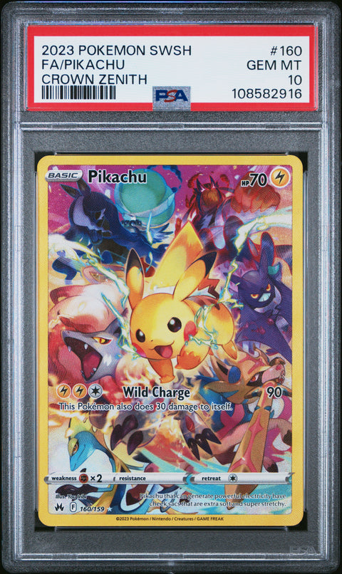 2023 Pokemon Sword And Shield Crown Zenith Fa/Pikachu #160 PSA 10