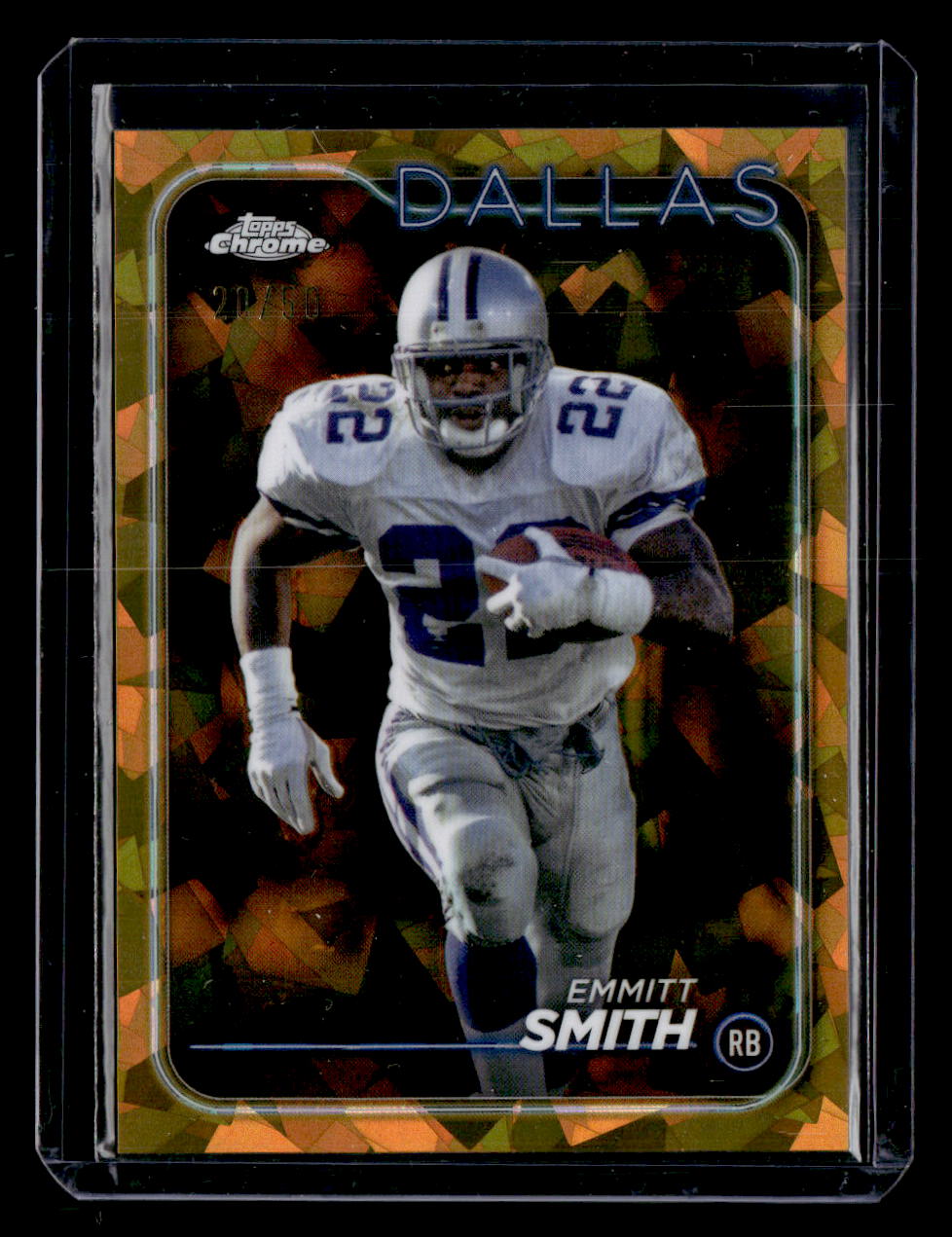 2024 Topps Chrome Sapphire Edition #38 Emmitt Smith Gold Sapphire #/50