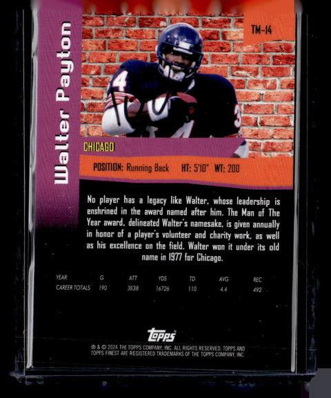 2024 Finest #TM-14 Walter Payton The Man