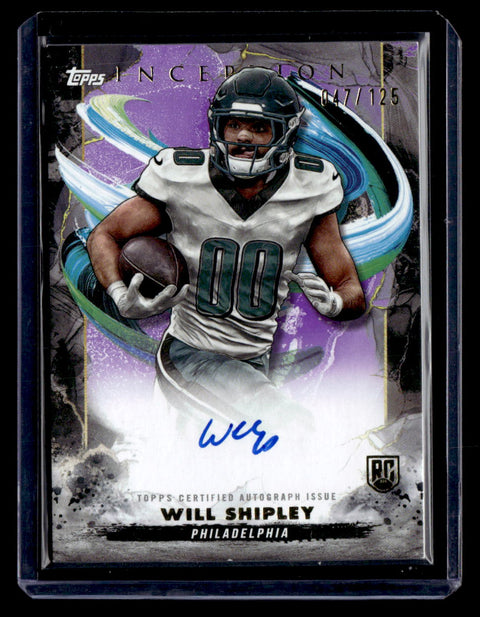 2024 Topps Inception #RA-WS Will Shipley Rookie Autographs Orange #/50