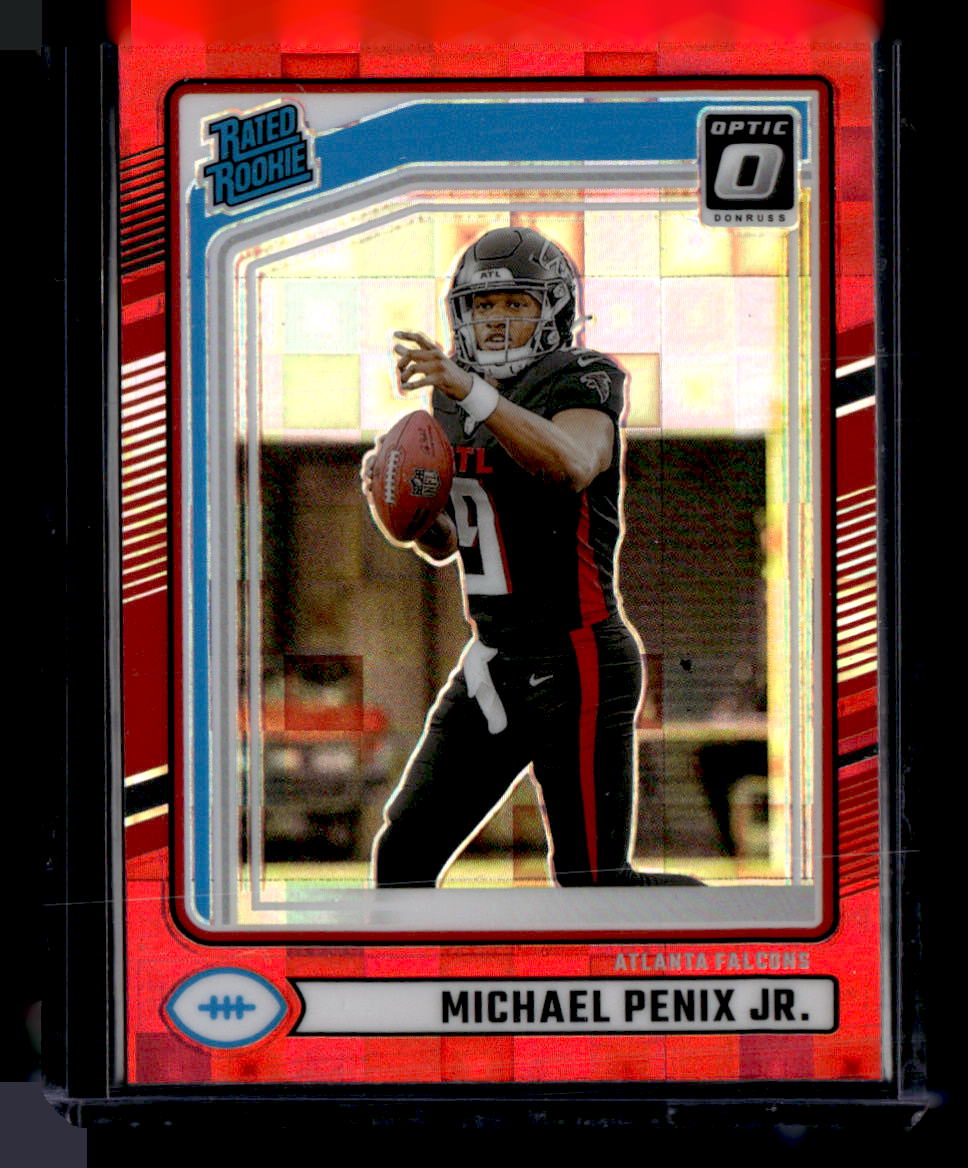 2024 Donruss #308 Michael Penix Jr. Optic Rated Rookies Preview Red Pandora