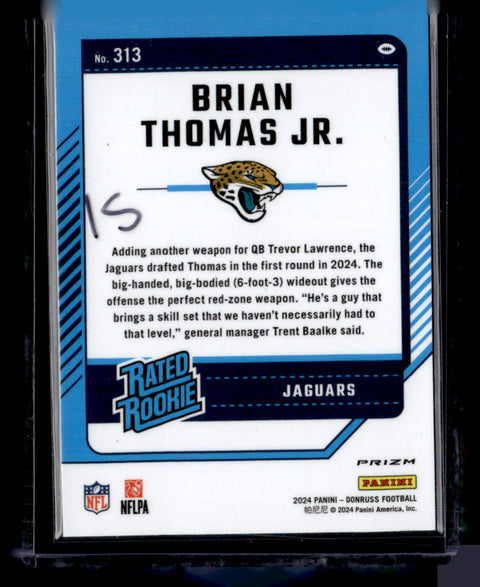 2024 Donruss #313 Brian Thomas Jr. Optic Rated Rookies Preview Red Pandora
