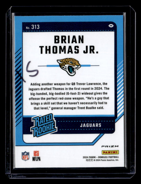 2024 Donruss #313 Brian Thomas Jr. Optic Rated Rookies Preview Red Pandora