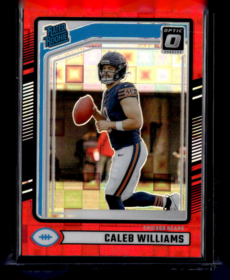 2024 Donruss #327 Caleb Williams Optic Rated Rookies Preview Red Pandora
