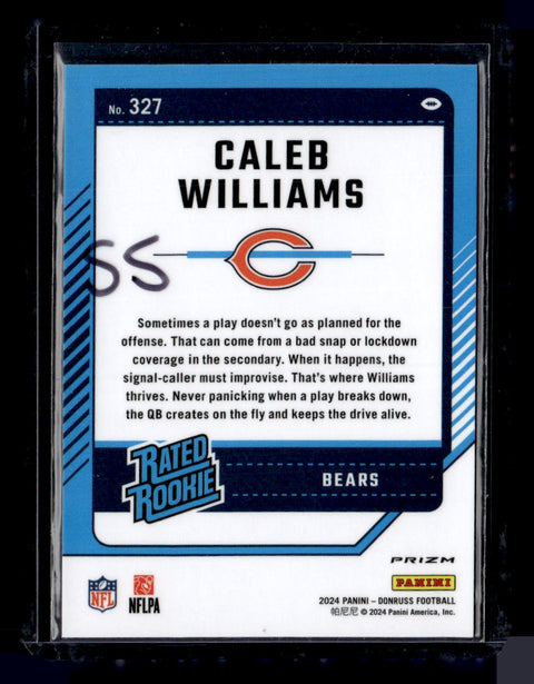 2024 Donruss #327 Caleb Williams Optic Rated Rookies Preview Red Pandora