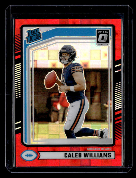 2024 Donruss #327 Caleb Williams Optic Rated Rookies Preview Red Pandora