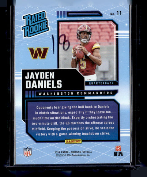 2024 Donruss #11 Jayden Daniels Rated Rookies Retro