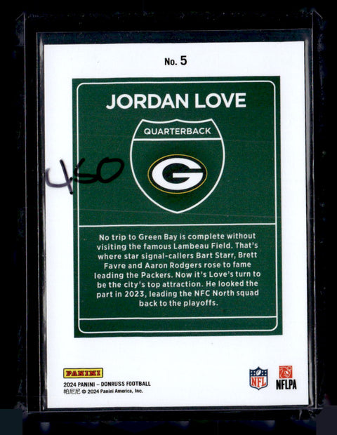 2024 Donruss #5 Jordan Love Downtown