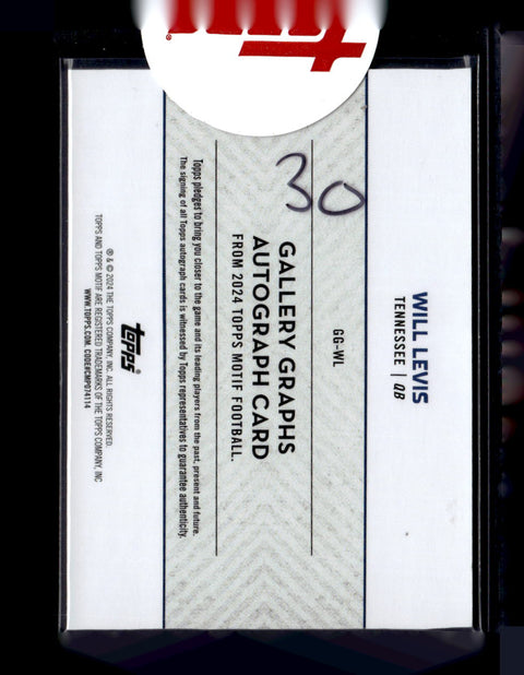 2023 Topps Motif #GG-WL Will Levis Gallery Graphs Autographs