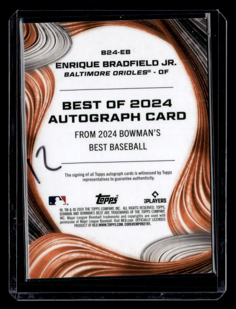 2024 Bowman's Best #B24-EB Enrique Bradfield Jr. Best of 2024 Autographs