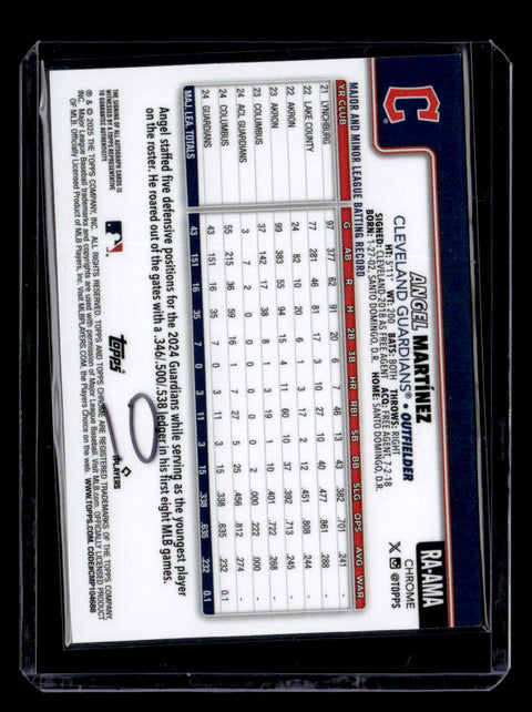 2025 Topps Chrome #RA-AMA Angel Martinez Rookie Autographs