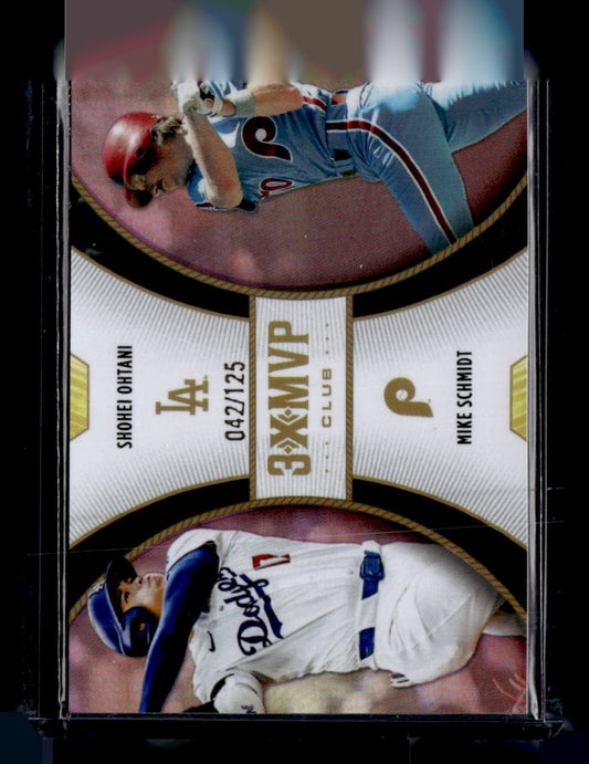 2025 Topps Welcome to the Club: 3X MVP #D5 Ohtani / Schmidt Duals Pink Foil
