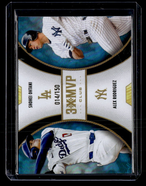 2025 Topps Welcome to the Club: 3X MVP #D3 Ohtani / Rodriguez Duals Blue Foil