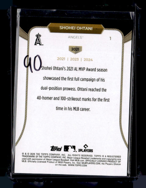 2025 Topps Welcome to the Club: 3X MVP #1 Shohei Ohtani Blue Foil #/150