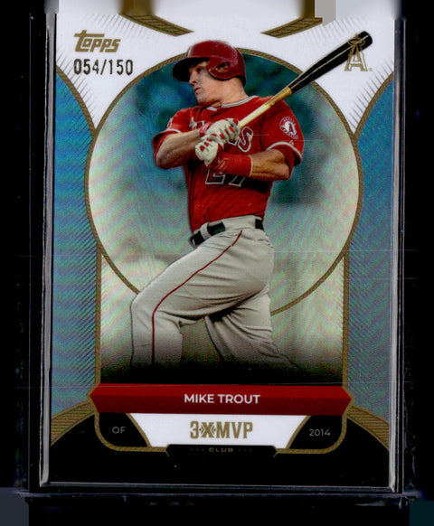2025 Topps Welcome to the Club: 3X MVP #7 Mike Trout Pink Foil #/125