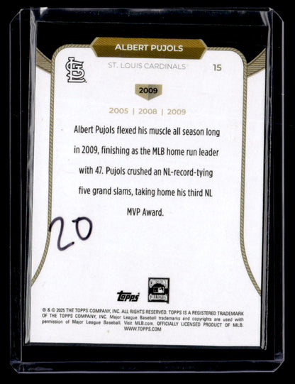 2025 Topps Welcome to the Club: 3X MVP #15 Albert Pujols Blue Foil #/150