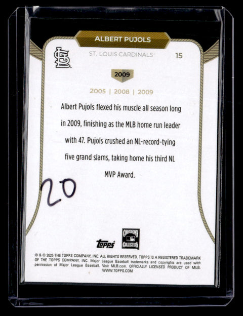 2025 Topps Welcome to the Club: 3X MVP #15 Albert Pujols Blue Foil #/150