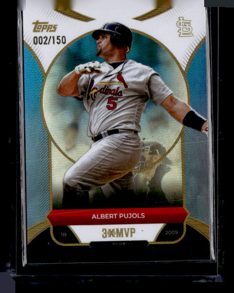 2025 Topps Welcome to the Club: 3X MVP #15 Albert Pujols Blue Foil #/150