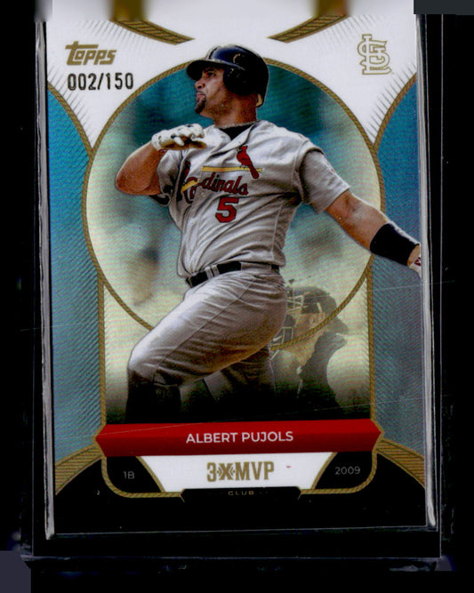 2025 Topps Welcome to the Club: 3X MVP #15 Albert Pujols Blue Foil #/150