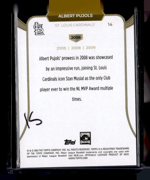 2025 Topps Welcome to the Club: 3X MVP #14 Albert Pujols Blue Foil #/150