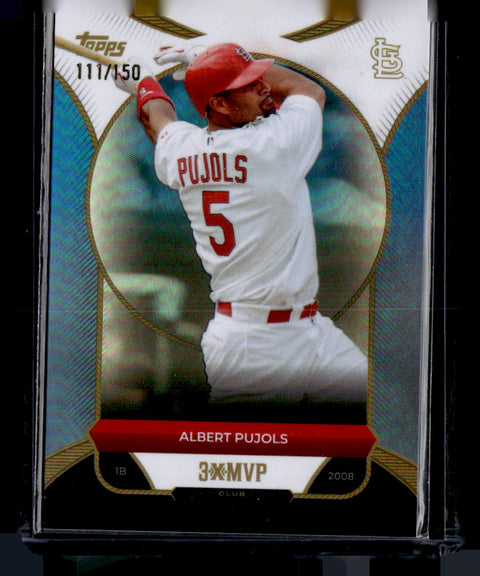 2025 Topps Welcome to the Club: 3X MVP #14 Albert Pujols Blue Foil #/150
