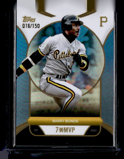 2025 Topps Welcome to the Club: 3X MVP #5 Barry Bonds Gold Stardust Foil #/50