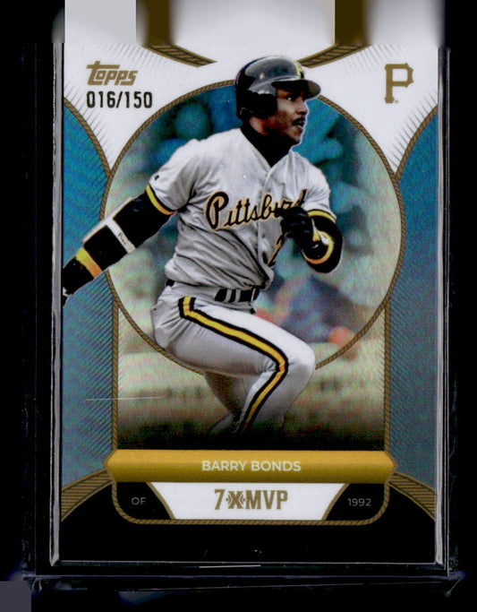 2025 Topps Welcome to the Club: 3X MVP #5 Barry Bonds Gold Stardust Foil #/50