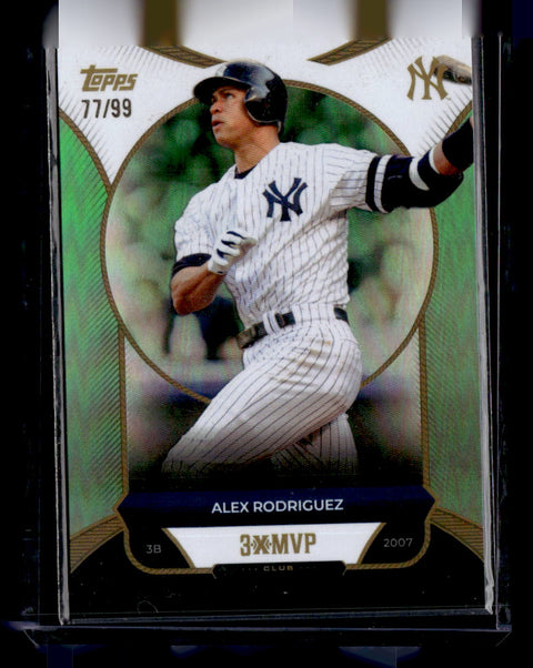 2025 Topps Welcome to the Club: 3X MVP #12 Alex Rodriguez Blue Foil #/150