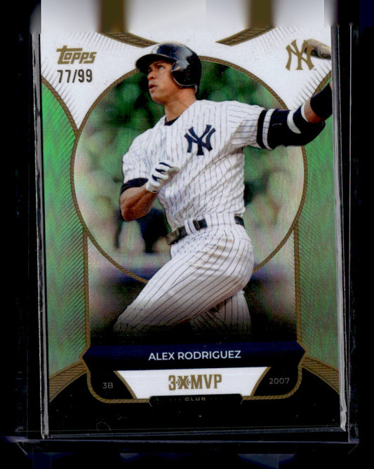 2025 Topps Welcome to the Club: 3X MVP #12 Alex Rodriguez Blue Foil #/150