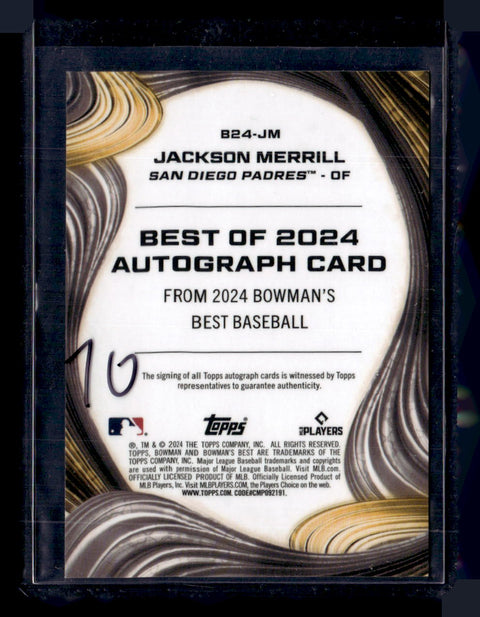 2024 Bowman's Best #B24-JM Jackson Merrill Best of 2024 Autographs