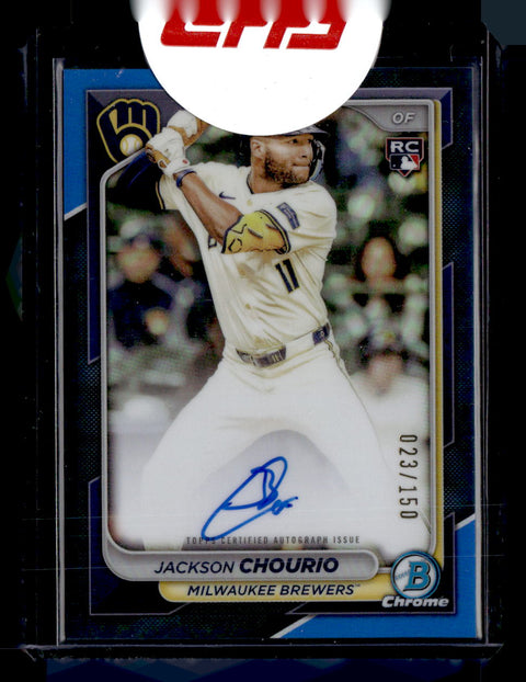 2024 Bowman Chrome #CRA-JCH Jackson Chourio Rookie Autographs Blue #/150