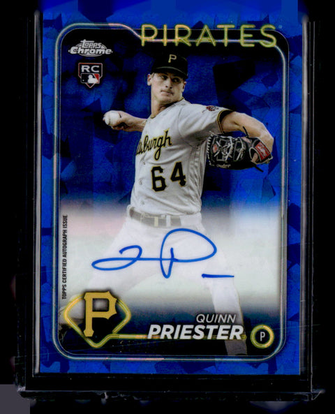 2024 Topps Chrome Sapphire #CSA-QP Quinn Priester Chrome Sapphire Auto #/199