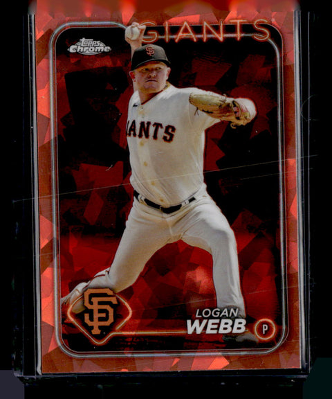 2024 Topps Chrome Sapphire Edition #4 Logan Webb Orange #/25