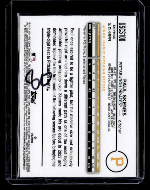 2024 Topps Update Sapphire #USCS100 Paul Skenes